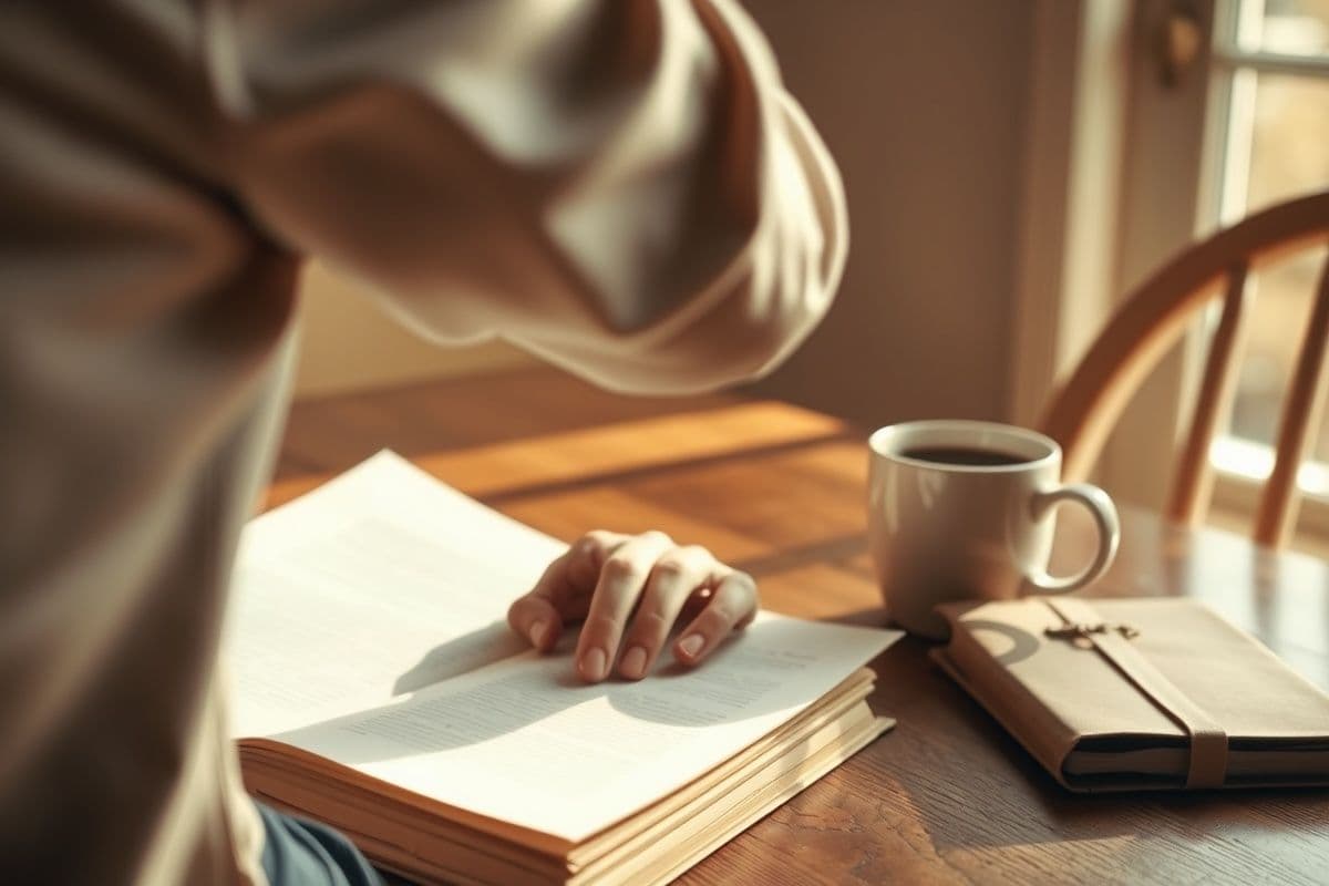 life insurance beneficiary mistakes fort worth families - a quiet moment reviewing paperwork at home (editorial illustration)